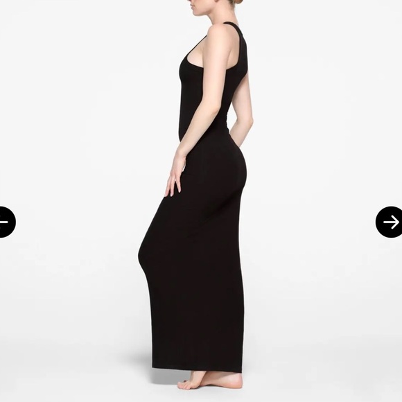 Skims Soft Lounge Sleeveless Long Dress XXS Onyx - Picture 3 of 11